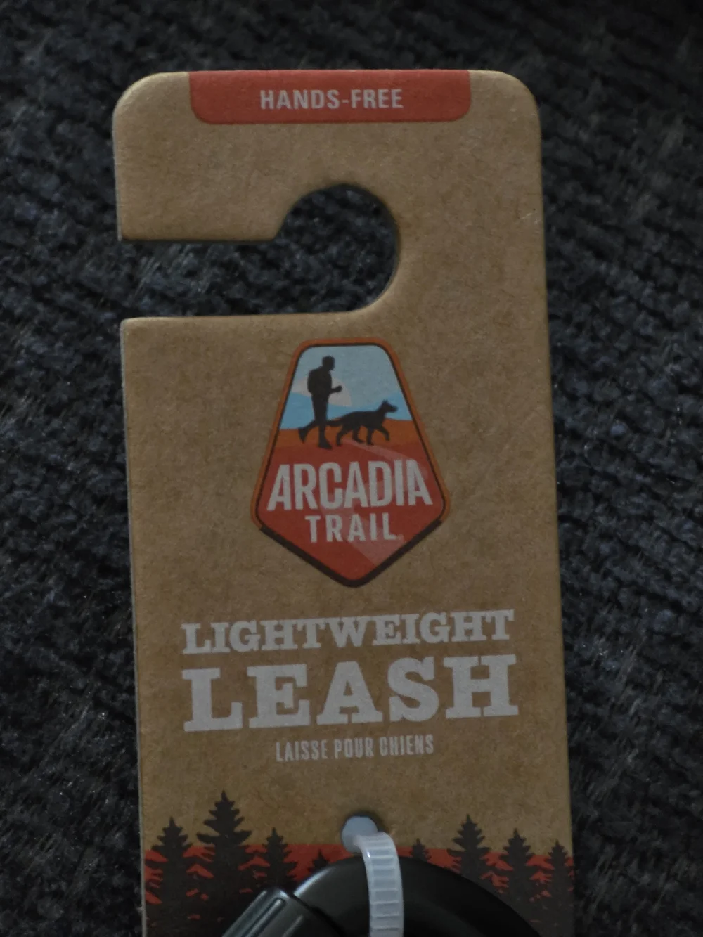 Arcadia Tan and Black Hands-Free Padded Dog Leash with Secure Clip Nwt